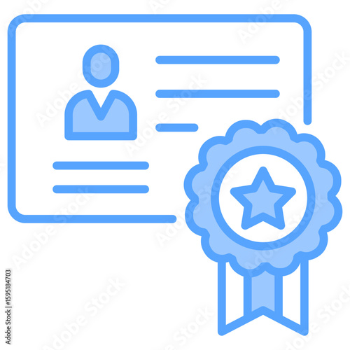 Qualification Blue Icon