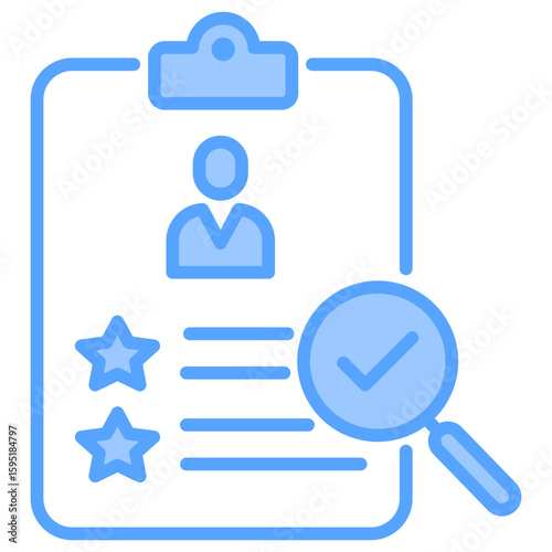 Resume Review Blue Icon