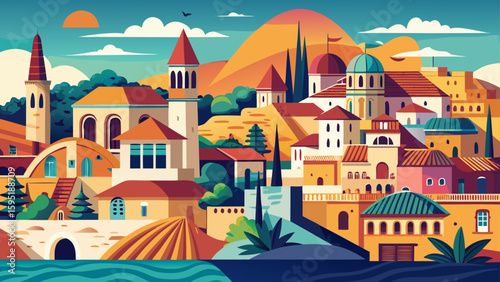 Nicosia, Cyprus – Divided yet vibrant, its old town and modern center provide layers of culture and depth for thoughtful vector designs.