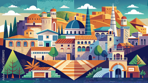 Nicosia, Cyprus – Divided yet vibrant, its old town and modern center provide layers of culture and depth for thoughtful vector designs.