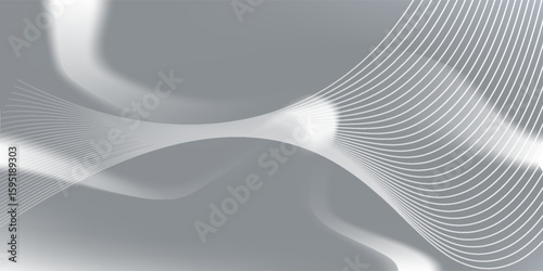 Silver foil background with metal mirror texture. Chrome gradient surface with light gloss. Vector aluminum grey sheet with reflection. Platinum and titanium abstract cold bg. modern. vector. eps10