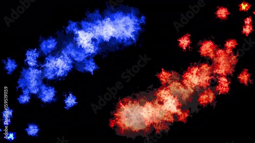 Blue Energy Fire Burst – Alpha Channel