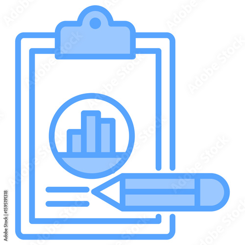 Scenario Planning Blue Icon