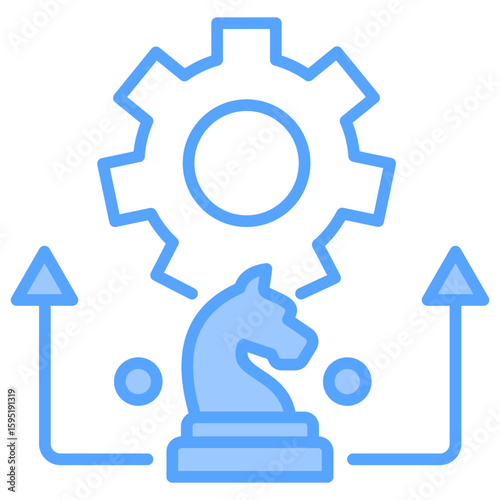 Implementation Strategy Blue Icon
