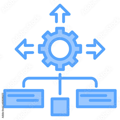 Decision Framework Blue Icon