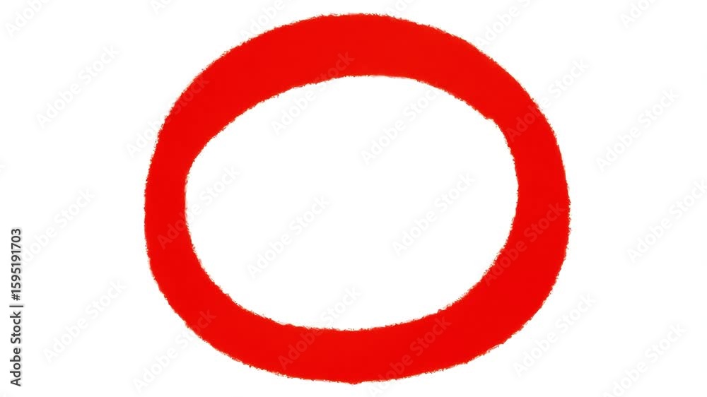 Bold red circle hand drawn marker stroke on white background isolated graphic element for design Bold red circle hand drawn marker stroke on white background isolated graphic element for design