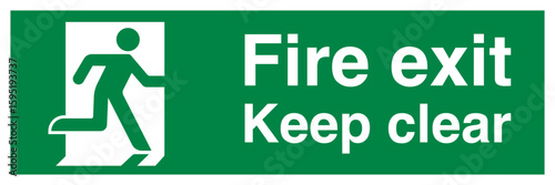Fire Exit Keep Clear Sign – Emergency Safety Notice Vector