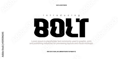 Font Bold. Modern Condensed Font. Alphabet Uppercase and Number Typography urban style condensed fonts for fashion, sport, technology, digital, music, movie, logo design, vector illustration, sport
