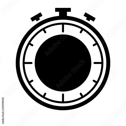 black stopwatch vector illustration