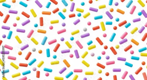 Colorful Sprinkles Background Food Decoration