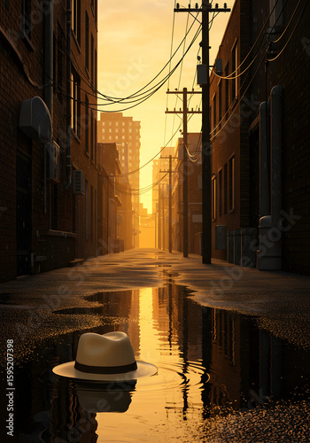 Golden Hour Alleyway Mystery A Sun Drenched Backstreet Scene