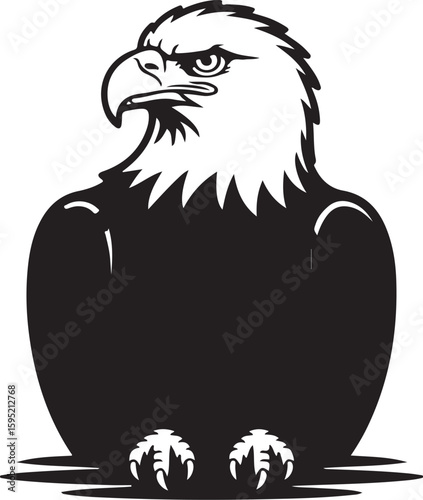 eagle silhouette vector icon set, eagle face icon, set of eagle vector illustration, symbol of freedom eagle, flying of eagle.
