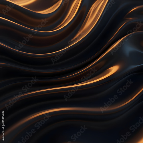 Luxury Dark Abstract Background Elegant Flowing Fabric Texture Design