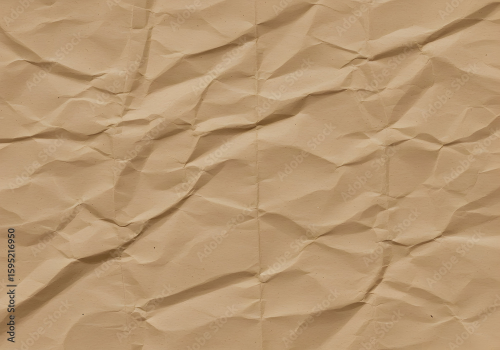 Obraz premium HighResolution Wrinkled Brown Paper Texture Background