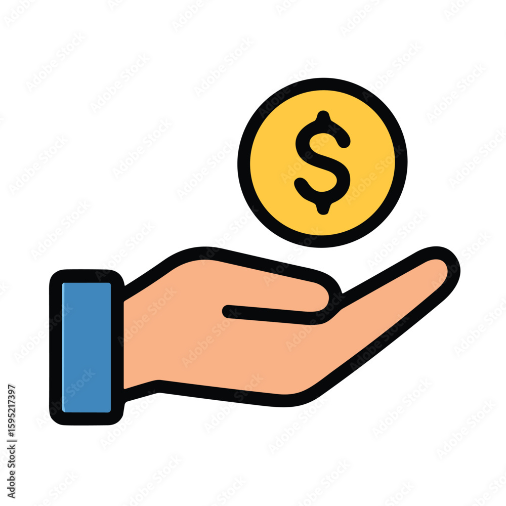 Hand Holding Coin icon Hand Holding Coin icon