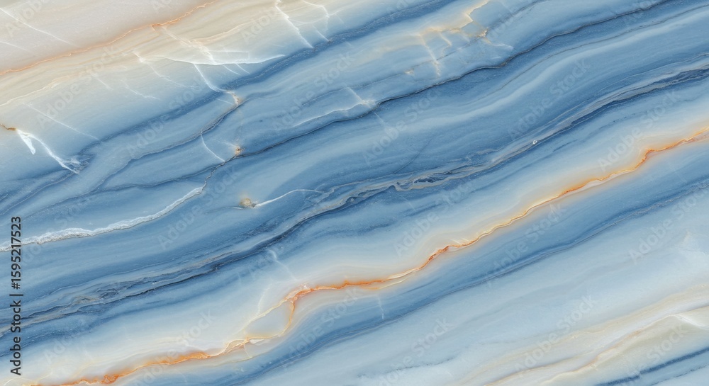 Obraz premium Blue Marble Texture Background with Natural Veins Pattern