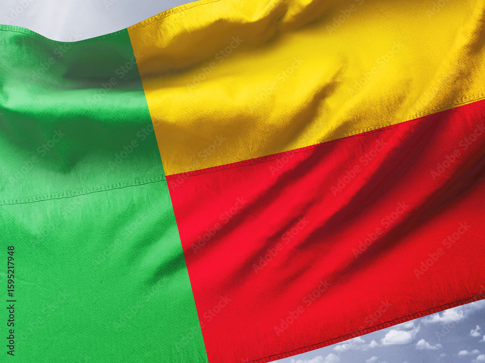 Obraz premium Benin Flag on Cloth