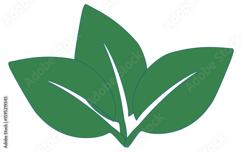 Vibrant Green Leaves Symbolizing Nature and Freshness in Design