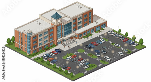 aerial view of a modern building
