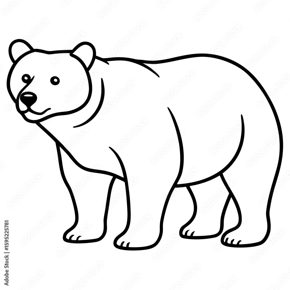 vector illustration of cartoon bear vector illustration of cartoon bear