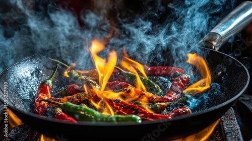 Chili Peppers Frying