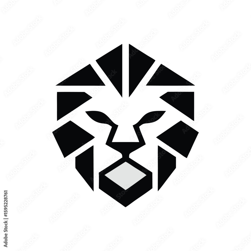 Geometric Lion Head Logo minimalist Geometric Lion Head Logo minimalist