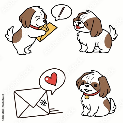 puppy and dog vector