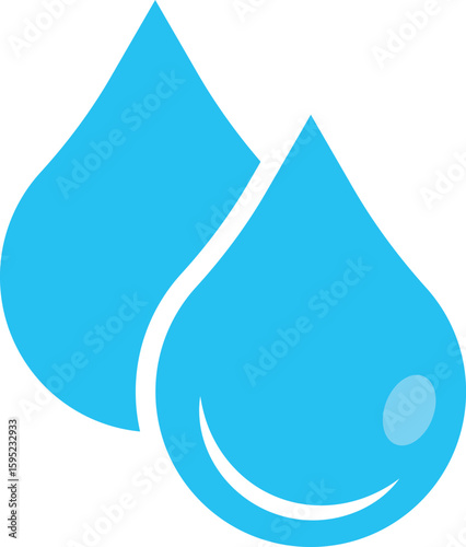 Blue water drop icon set. Droplet sign. water bubbles repeating elements. Tear and oil symbols. water conservation themes. Clean wash suds concept
