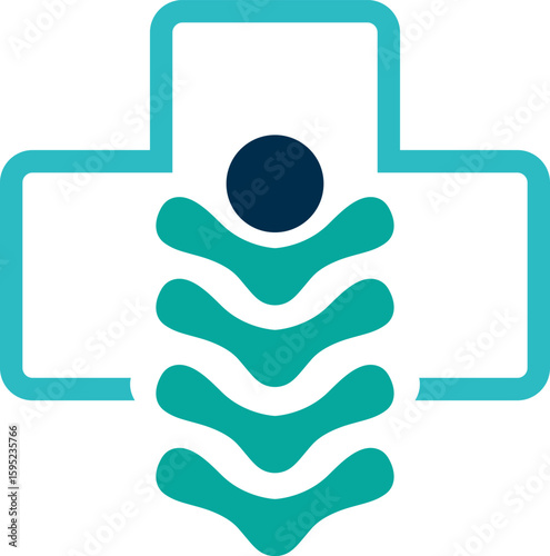 spine logo template vector in whie background