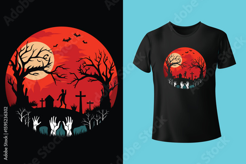 Spooky Mama Halloween T-Shirt Design