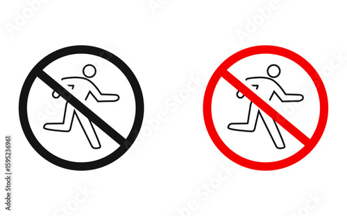 do not enter sign,no entry sign .No access for pedestrians prohibition sign, vector illustration