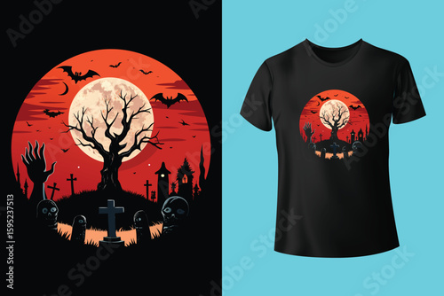 Spooky Mama Halloween T-Shirt Design