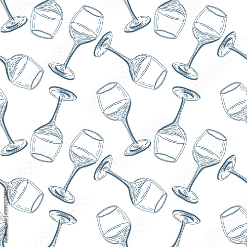 Hand drawn vector seamless pattern trendy italian style dolce vita for invitations, menus design, cards, posters. 