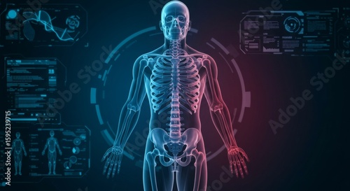 Futuristic Skeletal and Muscular System Visualization – Tech Anatomy 5