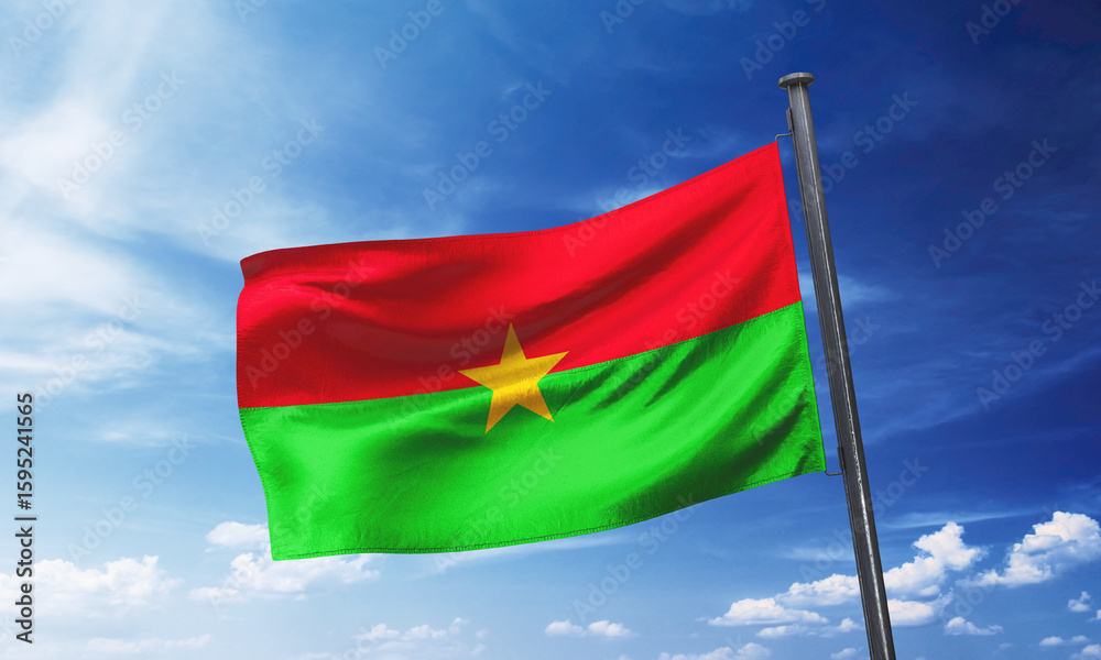 Naklejka premium National flag of Burkina-Fasso