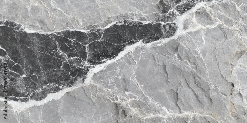 Obraz premium Marble Texture With Natural Gray And Black Veining. Ideal For Interior Design And Architectural Applications