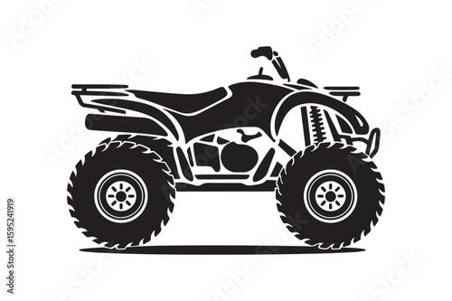 ATV Bike Silhouette for Off-Road Adventure and Sport