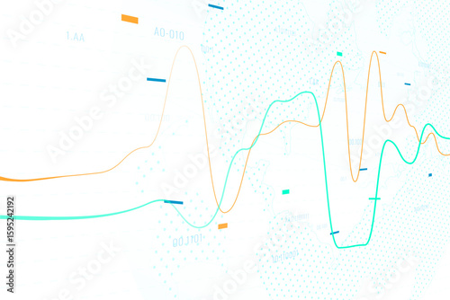 Dynamic Financial Data Visualization on a Dark Background.
