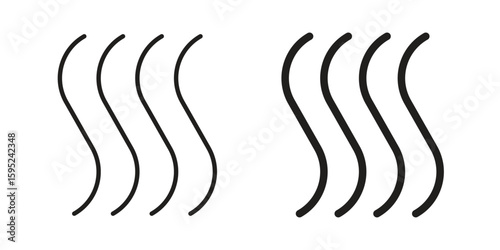 Hot icon set. minimal logotype web element pack.