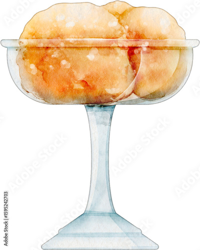 Foto watercolor sherbet ice cream