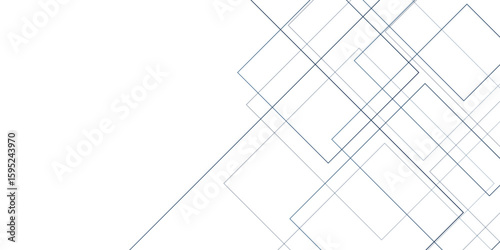 Abstract industrial Design random lines blue on white background.Geometric seamless minimalist pattern with straight lines design.luxury blue geometric random chaotic lines.squares and triangle line. 