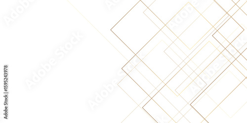 Abstract industrial Design random lines gold on white background.Geometric seamless minimalist pattern with straight lines design.luxury golden geometric random chaotic lines.squares and triangle line