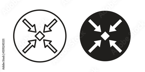 Compact size icon set. minimal logotype web element pack.