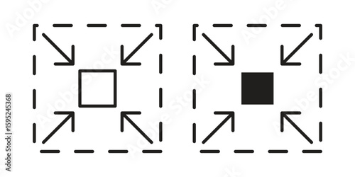 Compact size icon set. minimal logotype web element pack.