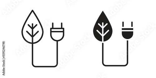 Biomass energy icon set. minimal logotype web element pack.