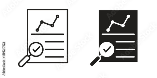 Auditors icon set. minimal logotype web element pack.
