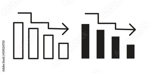 Attrition icon set. minimal logotype web element pack.