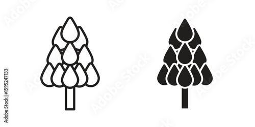 Artichoke icon set. minimal logotype web element pack.