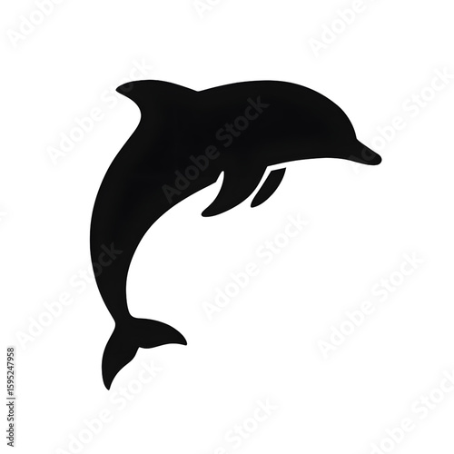silhouette of a dolphin illustration vector