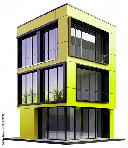 Modern 3D building design with unique and beautiful design.